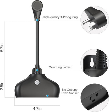 WiFi Power Failure Alarm, Smart App Alerts & 110dB Siren & Indoor / Outdoor Use for Freezer, Sump Pump, Aquarium, Greenhouse, Pond Pump