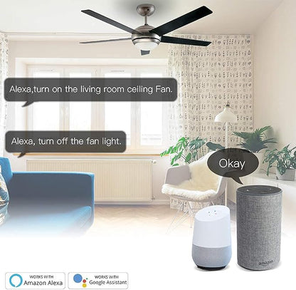 MOES WiFi Smart Ceiling Fan Light Wall Switch, Smart Life/Tuya APP Remote Timer and Counterdown, Compatible with Alexa and Google Home, No Hub Required, Neutral Wire Required,White