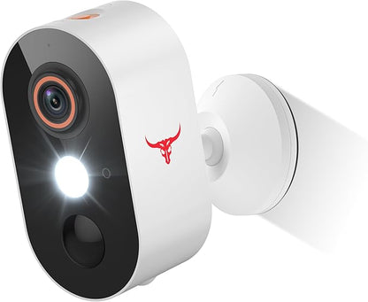 1080p Wireless Security Camera with AI Human Detection, Night Vision, 2-Way Talk, Cloud Storage, 2.4G WiFi, Battery Camera for Home Security (1 Spotlight)