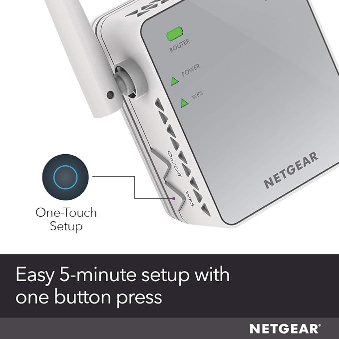 NETGEAR Wi-Fi Range Extender EX2700 - Coverage Up to 800 Sq Ft and 10 Devices with N300 Wireless Signal Booster & Repeater (Up to 300Mbps Speed), and Compact Wall Plug Design