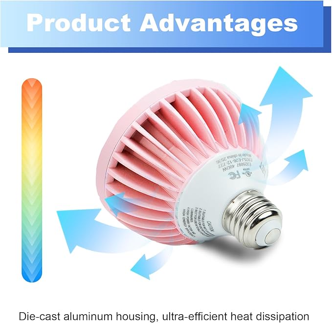 2 Pack PAR30 Outdoor Flood Light Bulb 75 Watt Equivalent, Aluminum Waterproof Short Neck LED Bulb Dimmable, E26 Base 3000K Warm White 13W, 40° Beam Angle, UL
