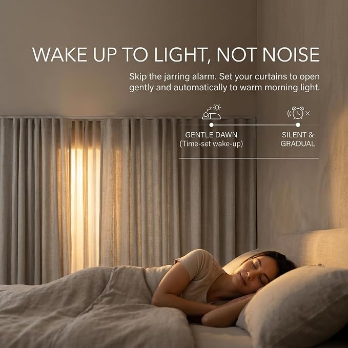 Quoya QL600 Smart Electric Curtain Track, Motorized motor, Adjustable track length, compatible with Alexa, google, Siri, Apple Watch (QL600, up to 7 metres)