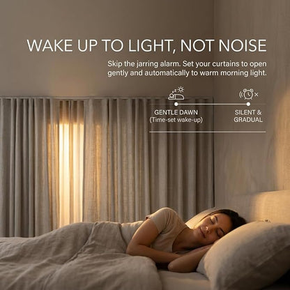 Quoya Smart Electric Curtain Track AT5810【Up to 7m (275inches)- Motorised and Adjustable】 Automated Rail Motor with App, Voice, Remote Control, Compatible with Alexa, Google and Siri