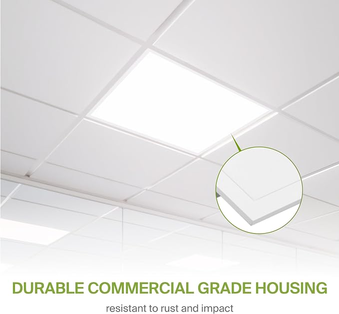 ASD 2 Pack 2x2 Smart LED Flat Panel Light - 35W UL DLC | 4362LM 3500K 4000K 5000K Selectable Dimmable 2x2 LED Drop Ceiling Light Fixture | 2 x 2 Lights WiFi App Controlled Alexa & Google Assistant