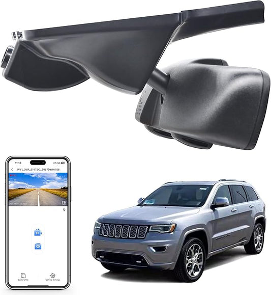 Mangoal 4K Dash Cam Custom Fit for Jeep Grand Cherokee 2016 2017 2018 2019 2020 2021, Grand Cherokee WK 2022 (Model C), Laredo Laredo X Overland Summit Trackhawk, OEM Look, WiFi & App,128GB Card