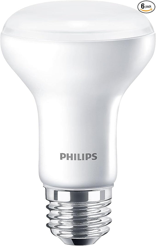 Philips LED Dimmable R20 Soft White Light Bulb with Warm Glow Effect 450-Lumen, 2700-2200-Kelvin, 6-Watt (45-Watt Equivalent), E26 Base, Frosted, 6-Pack
