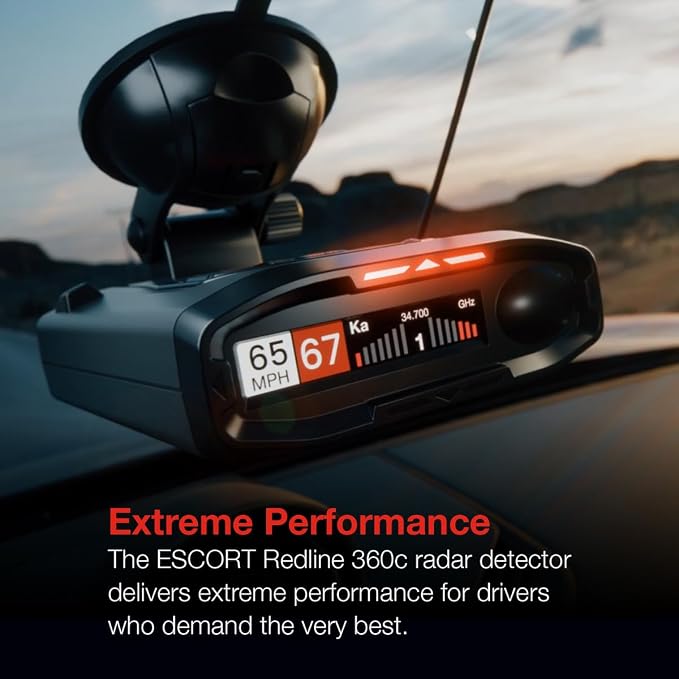 Bundle of Redline 360c Plug and Play Radar Detector + Escort USB-C to RJ11 Radar Power Cord