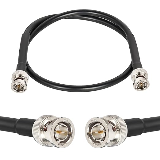 XRDS -RF 12G SDI Cable 2FT, SDI Video Cables 3G/6G/12G 75ohm BNC Male Cable Supports HD-SDI/3G/6G-SDI/4K/8K for Video Security Camera SDI Converter