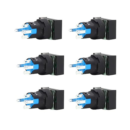 Push Button Switch 16mm Self Locking Design (Green)