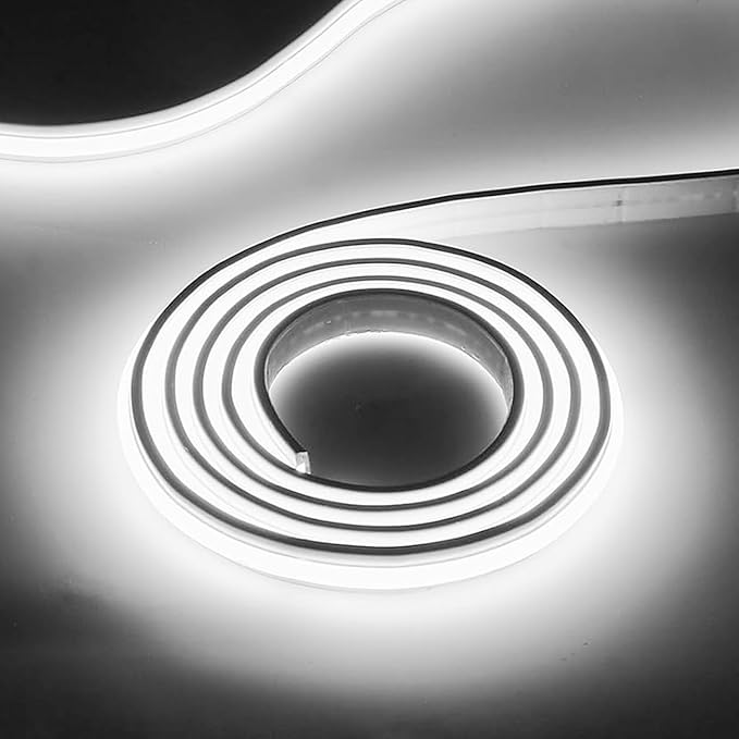 1M 12W Adhesive LED COB Strip Light 110V 120V Cold White 6000K 3.28 FT Flexible LED Strips 240LEDs/m Tape Lighting (Cold White, 3.28ft)