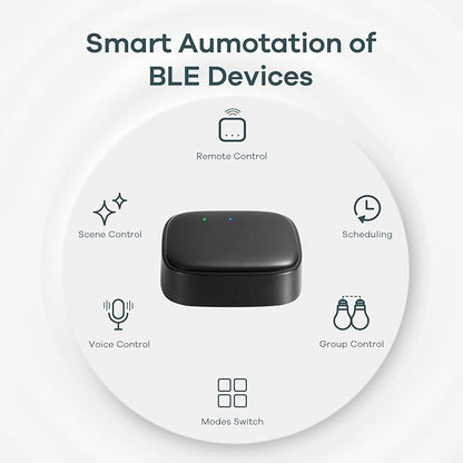 Linkind Outdoor Lights Smart Hub, Bluetooth Mesh Networks Group Control 32 Devices, 43 Dynamic Preset Scenes and Multiple Music via Remote Control, USB Charged, Work with Alexa and Google Assistant
