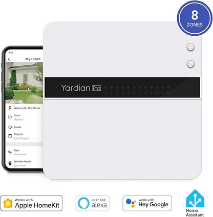 Yardian Pro Smart Sprinkler Controller (6-Zone) – Easy DIY Install, Apple HomeKit, Ethernet & Wi-Fi, Manual Buttons, Weather-Based Scheduling