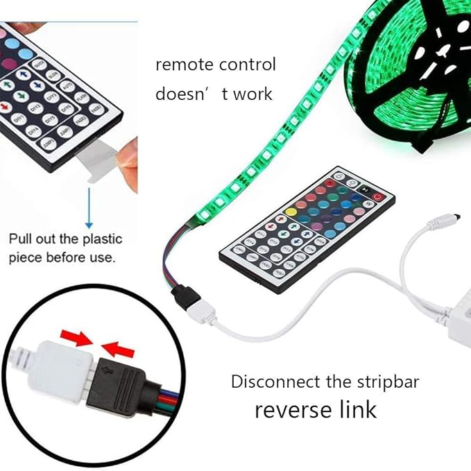 44 Key RGB LED Light Strip Remote Controller Led Light Remote Replacement for SMD 5050 2835 3528 Led Strip Lights