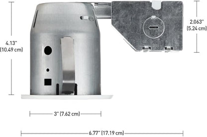 Globe Electric 90679 3" Swivel Round Trim Recessed Lighting Kit, White, Easy Install Push-N-Click Clips, 3.25" Hole Size, Adjustable Ceiling Light, IC Rated, GU10 Base Bulb Not Included