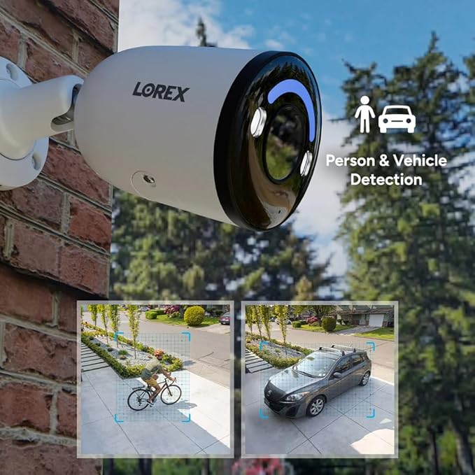 Lorex Classic 4K+ PoE Bullet Camera | 12MP | IP Add-on Camera (No Cable) | Color Night Vision | Person & Vehicle Detection | 2-Way Talk | Metal Housing | IP67 Weatherproof | Requires a Recorder