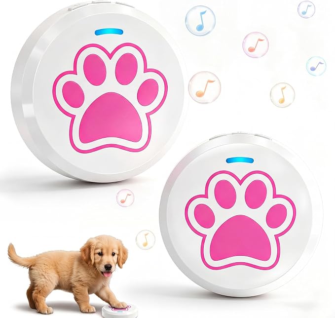 ChunHee Dog Bells to Go Outside – Bell for Dogs to Ring to Go Potty | Dog Door Bell with 5 Adjustable Volume & 36 Ringtones | Chew-Proof Dog Potty Bell | Bells for Dog Training to Go Outside