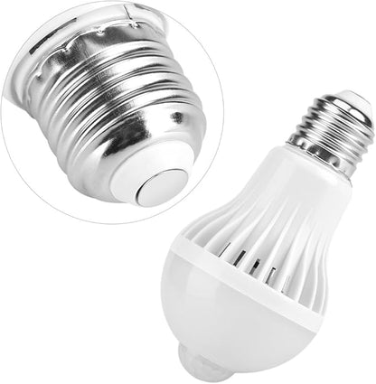 TOPINCN E27 Motion Sensor Light Bulb, Smart Infrared Sensor PIR LED Bulbs, Auto On/Off Night Light for Outdoor Indoor Stairs Garage Corridor(5W)