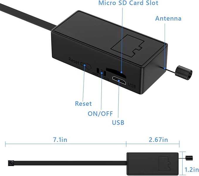Mini Camera DIY Module - Full HD 1080P Tiny Video Cameras - Small Security Cam for Home & Nanny Use - No WiFi Needed