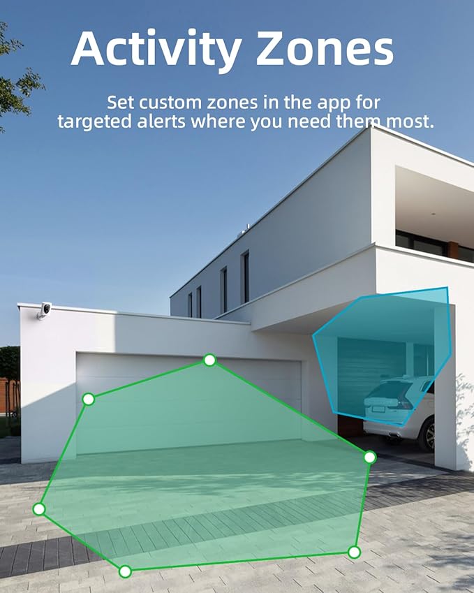 virtavo VistaFlask 2K Security Cameras Wireless Outdoor, Battery Powered, AI Motion Detection, for Home Security, Starlight Lens for Colorful Night Vision, 2-Way Audio, Cloud/SD Storage 4pack