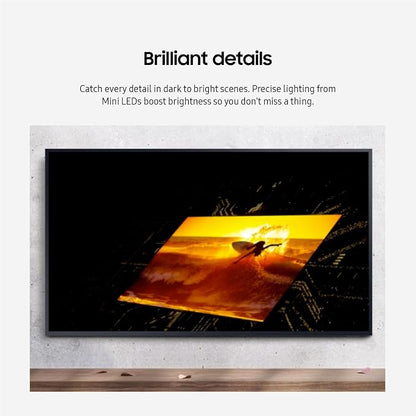 SAMSUNG 55-Inch Class Neo QLED 4K The Terrace Partial Sun, Quantum HDR+ (QN55LST7DAFXZA, 2024 Model) + SAMSUNG 55-Inch The Terrace Outdoor Smart TV Dust Cover with Protective Lining, VG-SDCC55G