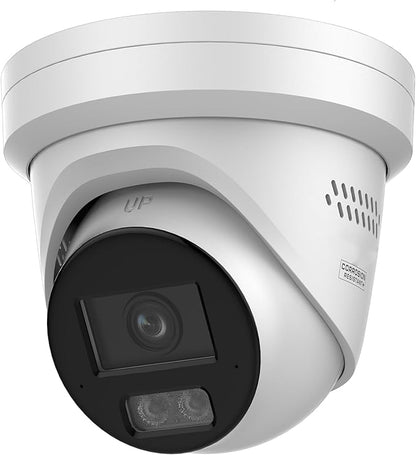 4K 8MP DS-2CD2387G3-LIS2UY/SL PoE Turret IP Camera Smart Hybrid Light, Full Color 3.0, 2-Way Talk, Scene-Adaptive WDR, Audible and Visual Alarm, DS-2CD2387G2-LSU/SL Upgrade Model 2.8mm Lens
