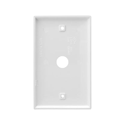 ENERLITES 1 Gang 0.406 Inch Hole Telephone/Cable Wall Cover, Fade Resistant Unbreakable Polycarbonate with Smooth Surface, 8661-W White