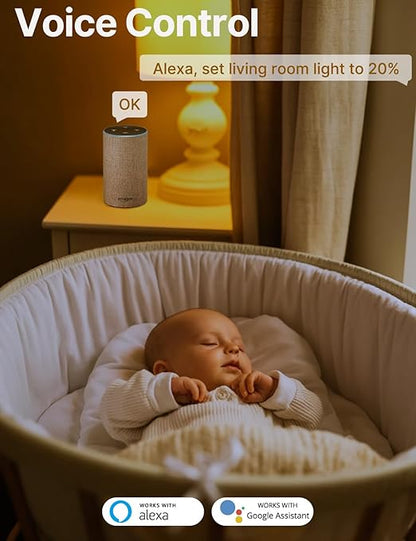 MOES 3 Way Smart Star Ring Dimmer Switch, 2.4GHz WiFi Dimmable Light Switch,Neutral Wire Required, Smart Life APP Remote Control, Works with Alexa & Google Assistant, Timer & Schedule White 3 Gang