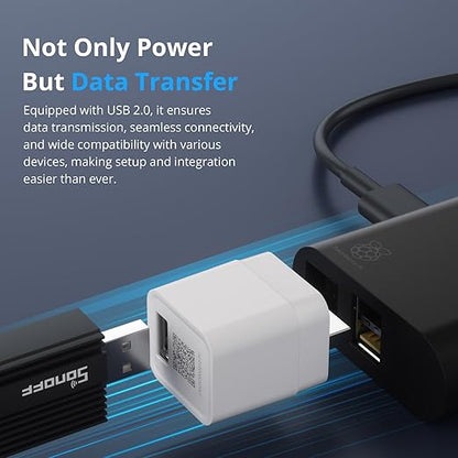 SONOFF Zigbee Smart USB Outlet, 5-22V DC Outlet Timer Smart Switch, Smart Home Devices Compatible with Alexa and Google Home, Zigbee Switch Wireless Support Fast Charging, USB 2.0 ZBMicro (1)