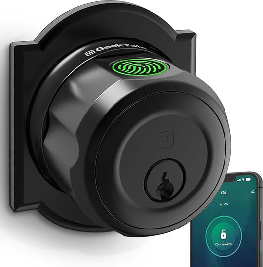 GeekTale Fingerprint Deadbolt Lock with APP, Smart Deadbolt for Front Door