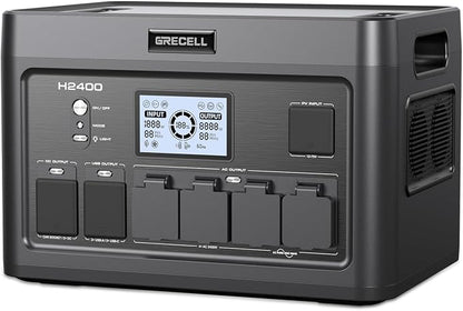 Portable Power Station 2400W, 1843.2Wh LiFePO4 UPS Home Battery Backup