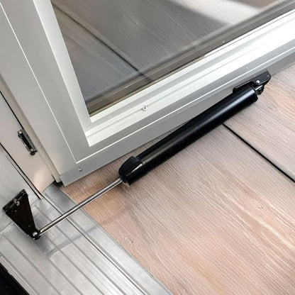 Ideal Security 9700 Heavy Pneumatic Touch & Hold Storm and Screen Door Closer for Wood, Aluminum, and Vinyl Doors, Silent and Smooth Closing, 11.5", Black