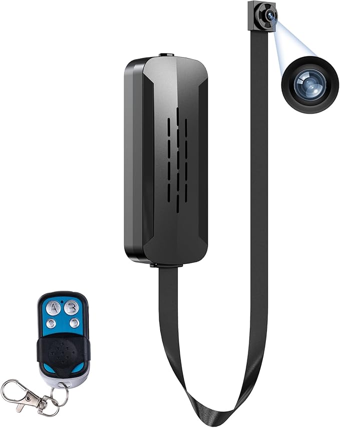 Real Full-4K-HD-Mini-Camera, DIY Module Tiny Wireless Remote Control Nanny Security Cam with Motion Detection, Smart Home Surveillance Device (Don't Support Wi-Fi and Not Include SD Card)