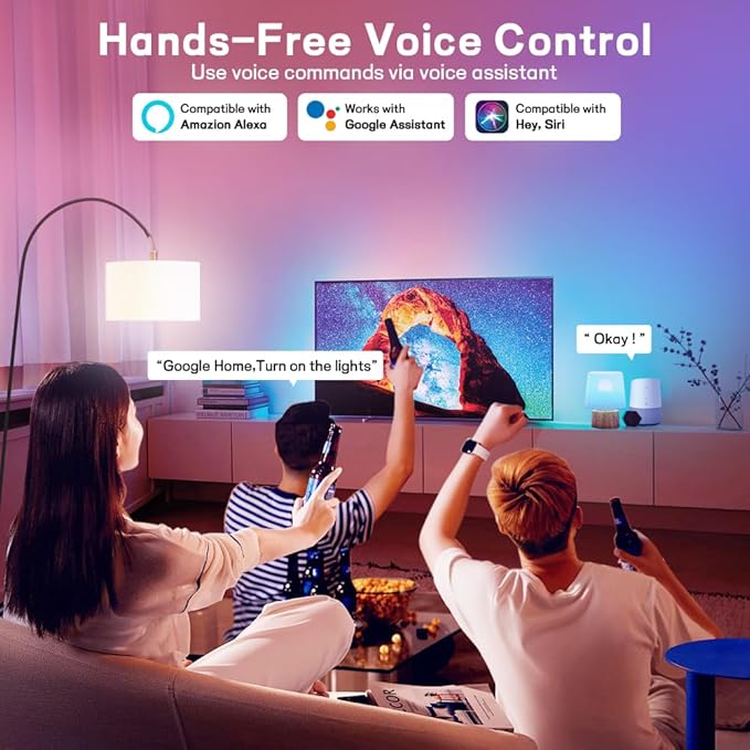 Smart Light Bulbs,Full Color Changing Dimmable LED Bulb,Compatible with Alexa and Google Assistant,UL FCC Certified,2.4GHz WiFi+Bluetooth LED Light Bulbs, Music Sync Smart Home Lighting (12)