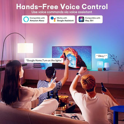Smart Light Bulbs,Full Color Changing Dimmable LED Bulb,Compatible with Alexa and Google Assistant,UL FCC Certified,2.4GHz WiFi+Bluetooth LED Light Bulbs, Music Sync Smart Home Lighting (3)