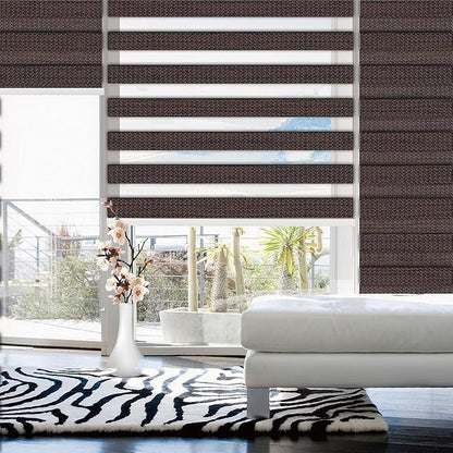 Light Filtering Motorized Zebra/Roller Shades – LightFiltering-Ravenwood B50 Series Smart Remote Control Window Blinds