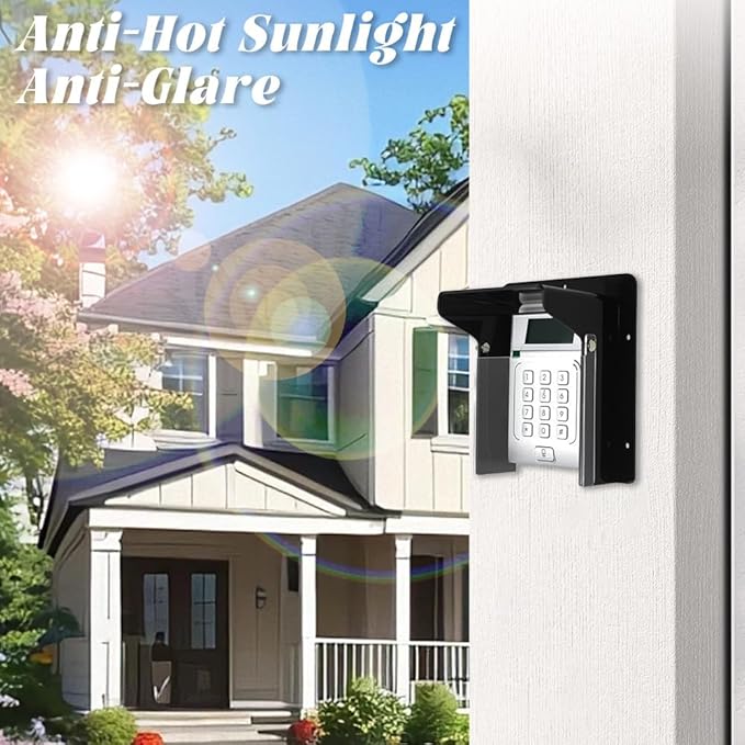 Doorbell Rain Cover, Gate Outdoor Keypad Cover, Universal Flip-Open Rain Shield for Doorbell & Lock Keypad/Attendance Machine, Weatherproof Protective Cover (M - Flip Lid)