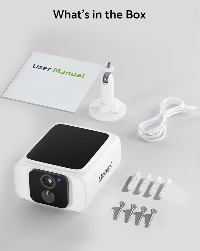 Solar Camera Outdoor Wireless 5G -4MP Outdoor Camera Wireless with Integrated Solar Panel, Color Night Vision, Two-Way Audio