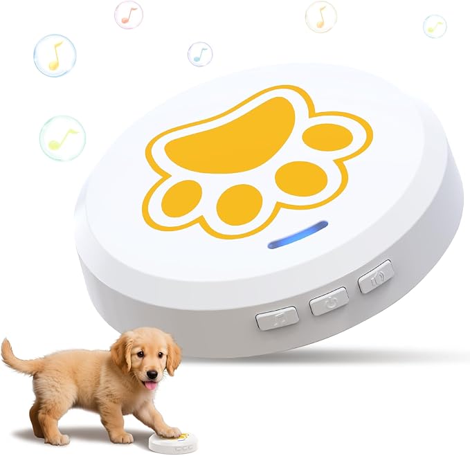 ChunHee Dog Bells to Go Outside - Bell for Dogs to Ring to Go Potty | Chew-Proof Dog Door Bell | 0-115dB Adjustable Volume & 36 Ringtones | Bells for Dog Training to Go Outside Without Barking