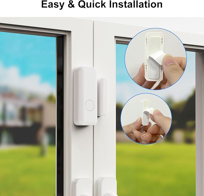 Wireless Home Security System,21Pcs DIY Kit with Motion Sensors,SOS Button,Remote,Door/Window Sensors,APP Insta Alert Compatible with Alexa,for Smart Life or Tuya APP,NO Monthly Fees