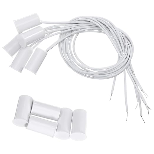 5 Sets Magnetic Door Switch RC-33 NC Recessed Wired Security Window Door Sensor Alarm Contact Sensor for Alarm System (White)