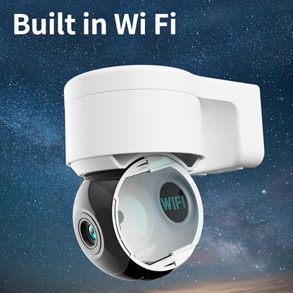 PTZ Security Camera, Wireless WiFi 2K HD, 355 Pan 90 Tilt, Night Vision, IP66 Waterproof/Home Indoor and Outdoor Security Surveillance, AI Auto Tracking, Spotlight & Siren, Motion Detection