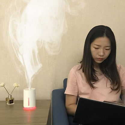USB Humidifier Mini Mute Home Air Purifier Bedroom Dormitory Student Small Office Desktop Portable Spray Pregnant Baby Aromatherapy Machine Air Humidifier (Color : Pink) (White)