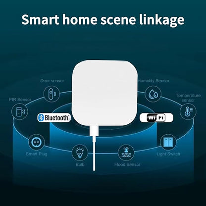 Bluetooth SIG Mesh Wireless Hub Gateway, 2.4GHz WiFi Required, Compatible with Alexa, Google Home, IFTTT, Works with Tuya/Smartlife APP, Smart Bridge for Home Automation Devices