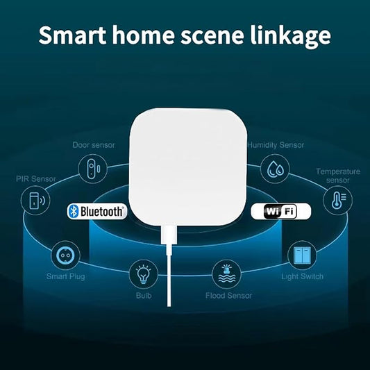 Bluetooth SIG Mesh Wireless Hub Gateway, 2.4GHz WiFi Required, Compatible with Alexa, Google Home, IFTTT, Works with Tuya/Smartlife APP, Smart Bridge for Home Automation Devices