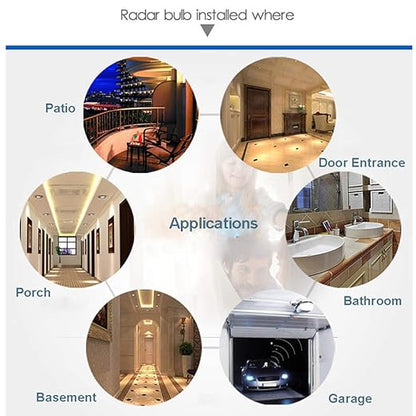 Motion Sensor Light Socket, PIR Motion E26 Screw Bulb Adapter, Adjustable Auto On/Off Night Light Control, Garage Light, for Basement, Pantry Room, Storage Room, Garage Light