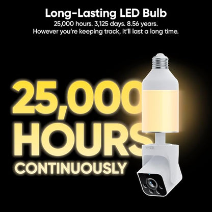 WYZE Bulb Cam - 2K HD Smart Light Bulb Security Camera with Color Night Vision, 800-Lumen Dimmable LED, 160° Wide View, Motion Detection & Siren, E26 Socket, Alexa/Google/IFTTT
