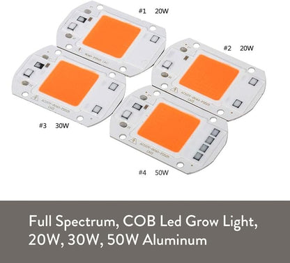 Indoor Lighting, Pack of 10, DIY Flood Light COB AC220V 20W/30W/50W LED Diode Spotlight Outdoor Smart IC Chip Bead Lamp(Warm White,20W)