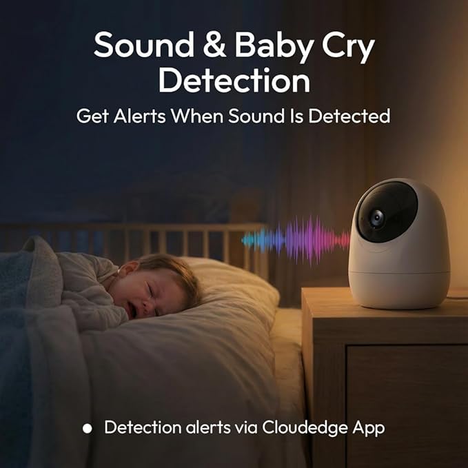 Rraycom 2Pack 2K Security Camera Indoor 5G/2.4 GHz Wi-Fi, Baby Monitor Pet/Dog Camera 360-Degree for Home Security, Smart Motion Tracking, 24/7 Live View, Night Vision, Compatible with Alexa