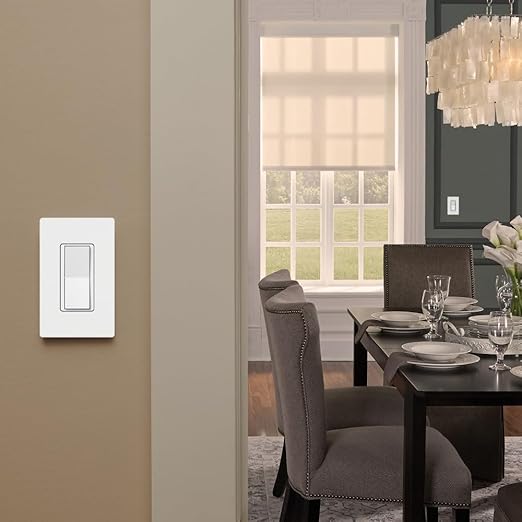 Lutron Claro Accessory Switch, 3-Way | For Smart Dimmer/Switch | DVRF-AS-WH-2 | White | 2 Pack