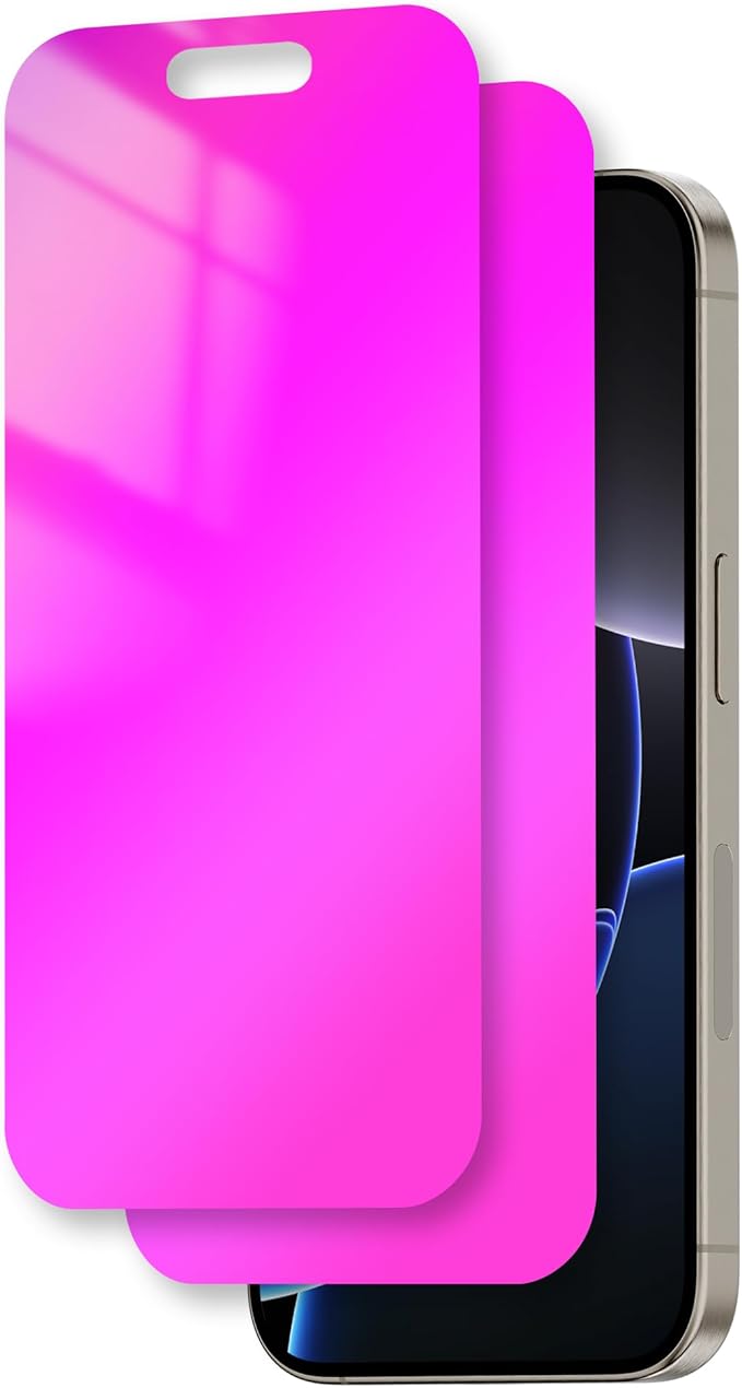 for iPhone 16 Pro Max Privacy Screen Protector 6.9 inch Gradient Colorful 16 ProMax Tempered Glass 28° Anti-Spy Private Anti Blue Light Full Coverage Anti-Scratch HD Easy Install Frame 2 Pack